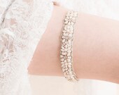 Sale - Bridal Garter, Wedding Garters, Rose Garden Lace Garter, Floral Garter, White garter, lace garter #5002