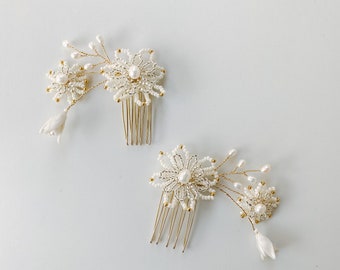 STEPHANIE hair pin set, Bridal Headpiece, bridal headpiece, Flower headpiece, Wedding accessory, Bridal Hair Styles, Women Hair Styles, pin