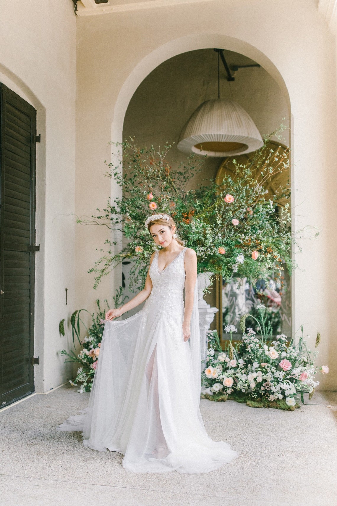 SANDRA Bridal Crown Floral Tiara Bridal Wedding Crown for Etsy Australia