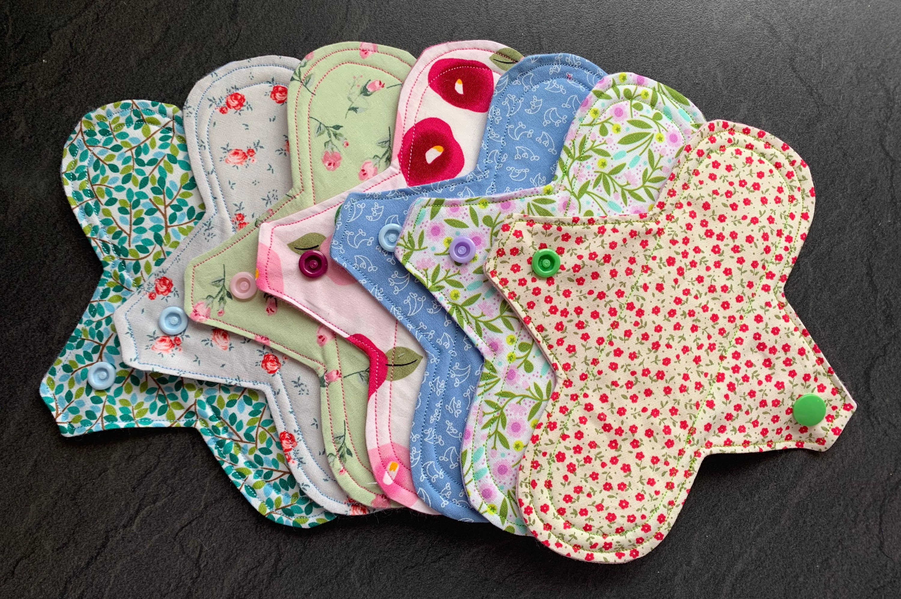 Pack of 10 reusable cotton panty liners 7 inches long Etsy
