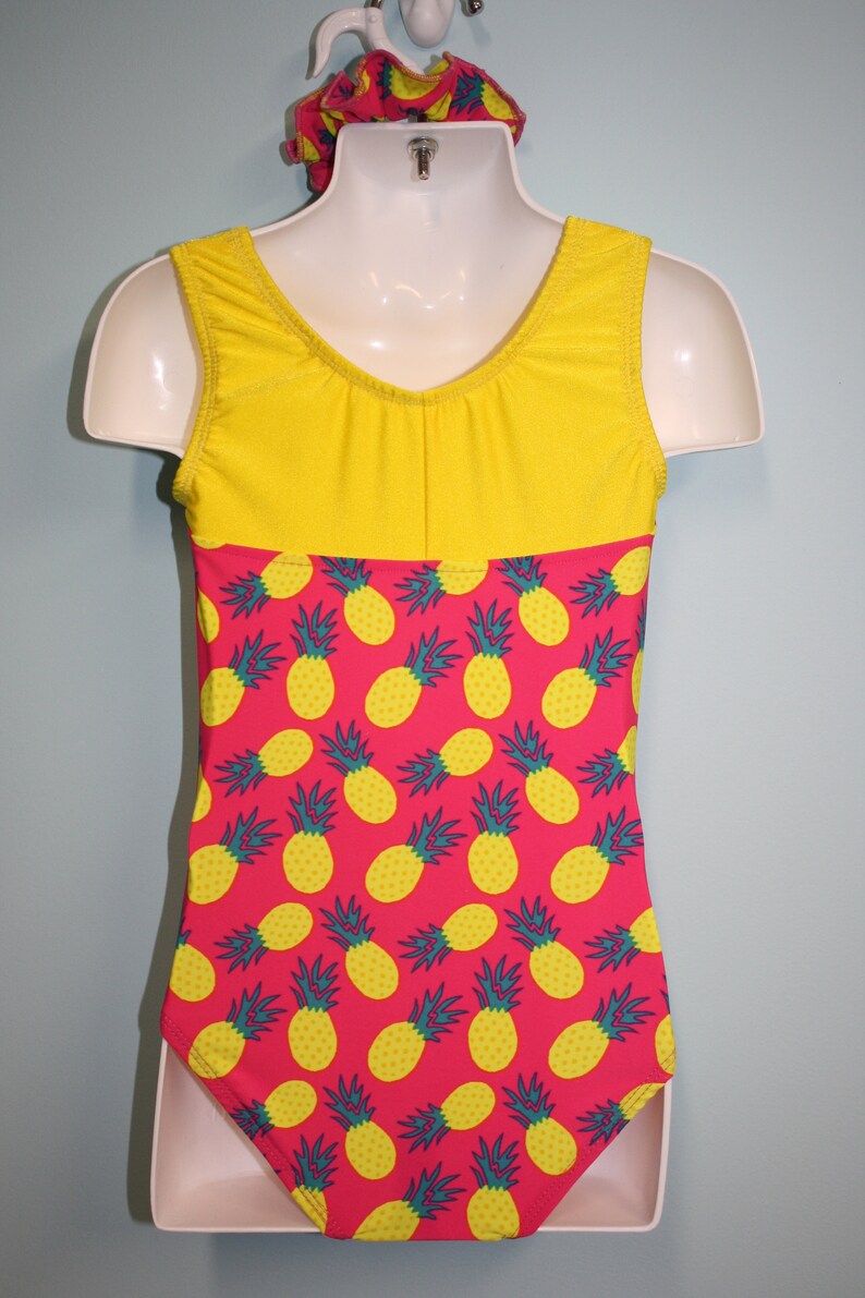 Gymnastics Leotard Pink Yoga Gymnastics Ballet Bodysuit Gymnastic Leotards Dance Toddlers Leotards Pineapples Girls