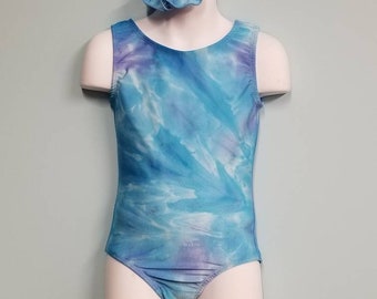 Gymnastics Leotard, Tye Dye, Blue, Purple, White, Gymnastic Leotards, Dance, Yoga, Ballet, Girls, Toddlers, Bodysuit, Gymnastics, Leotard
