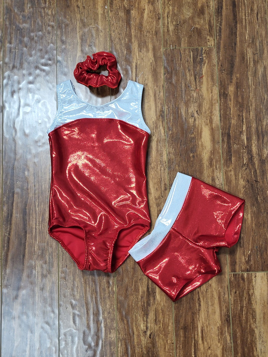 Gymnastics Leotard, Red, White, Mystique, Gymnastic Leotards, Dance