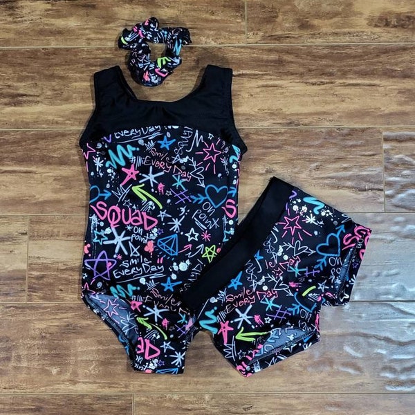 Gymnastics Leotard, Black, Pink, Gymnast, Gymnastic Leotards, Yoga, Dance, Ballet, Girls, Toddler, Leotard, Gymnastics