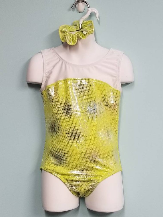Yellow gymnastics deals leotard