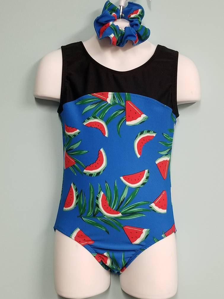 Gymnastics Leotard Watermelon Blue Gymnastic Leotards Etsy Canada