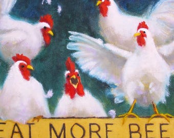 Eat More Beef...Original Oil Painting by Maresa Lilley, SND