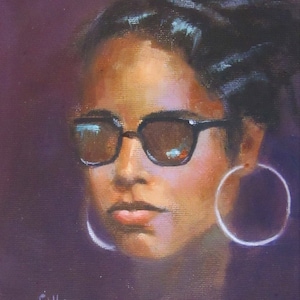 Sra.Tique... Pintura al óleo original de Maresa Lilley, SND