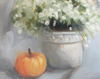 Pumpkin Ala Pot..Original Oil Painting by Maresa Lilley, SND