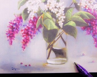 Weeping Lilac Notecards by Maresa Lilley, SND