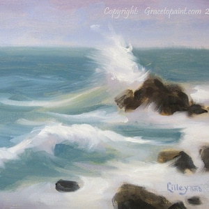 Rock Spray...Original Oil Painting by Maresa Lilley, SND