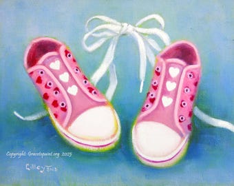 Girly Shoes..Original Oil Painting by Maresa Lilley, SND