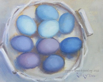 Egg-static 3...Original Oil Painting by Maresa Lilley, SND
