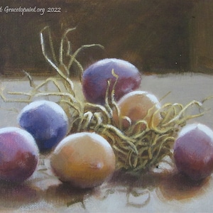 Egg-static 1...Original Oil Painting by Maresa Lilley, SND