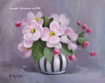 Apple Blossoms...Original Oil Painting by Maresa Lilley, SND