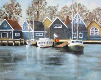 Harbor Haven 2...Original Oil Painting by Maresa Lilley, SND