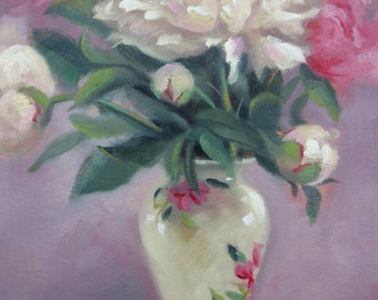 Peony Pomp...Original Oil Painting by Maresa Lilley, SND