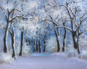 Winter Fairyland...Original Oil Painting by Maresa Lilley, SND