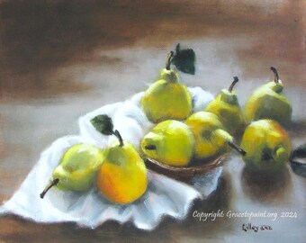 Pears A' Plenty...Original Oil Painting by Maresa Lilley, SND