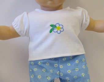 Adorable Summer capri and tee for 15 inch doll