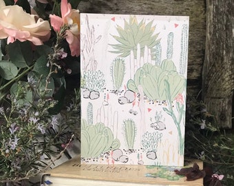 Cacti illustration, A5 Greeting Card