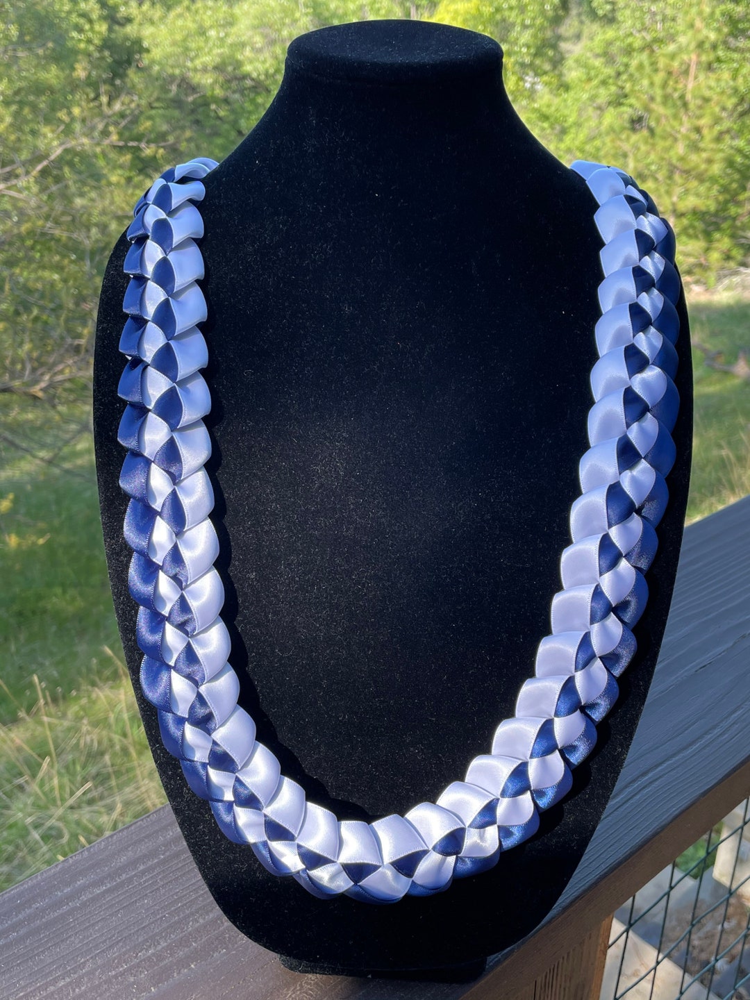 44 Custom Two Ribbon Braided Ribbon Leis You Choose Colors graduation