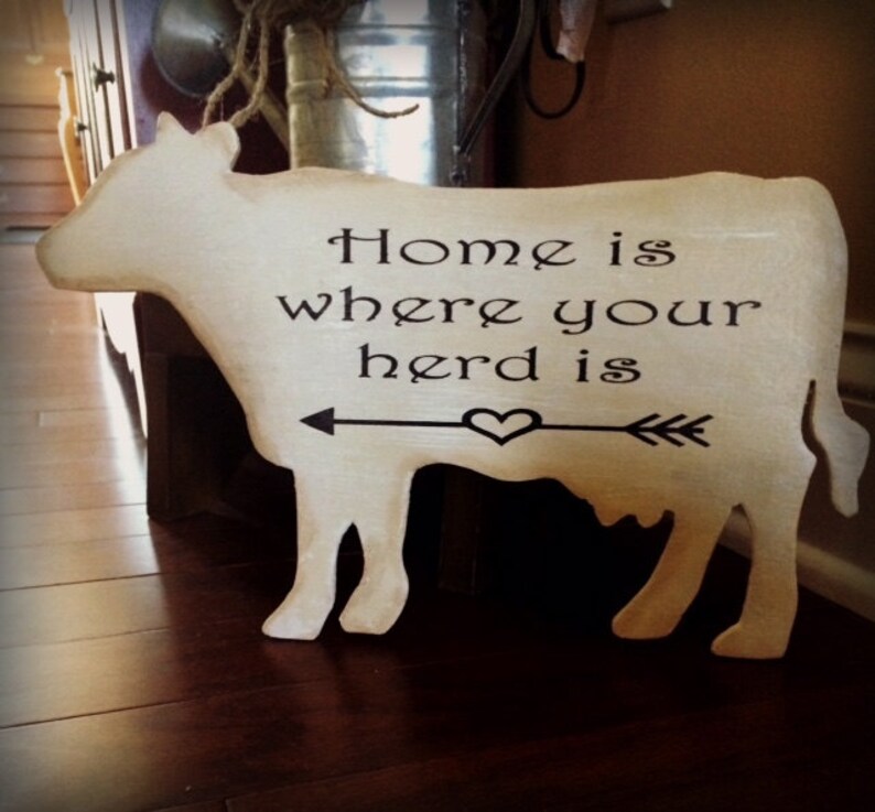COW SIGN Farmhouse Sign Kitchen Decor Home Decor | Etsy