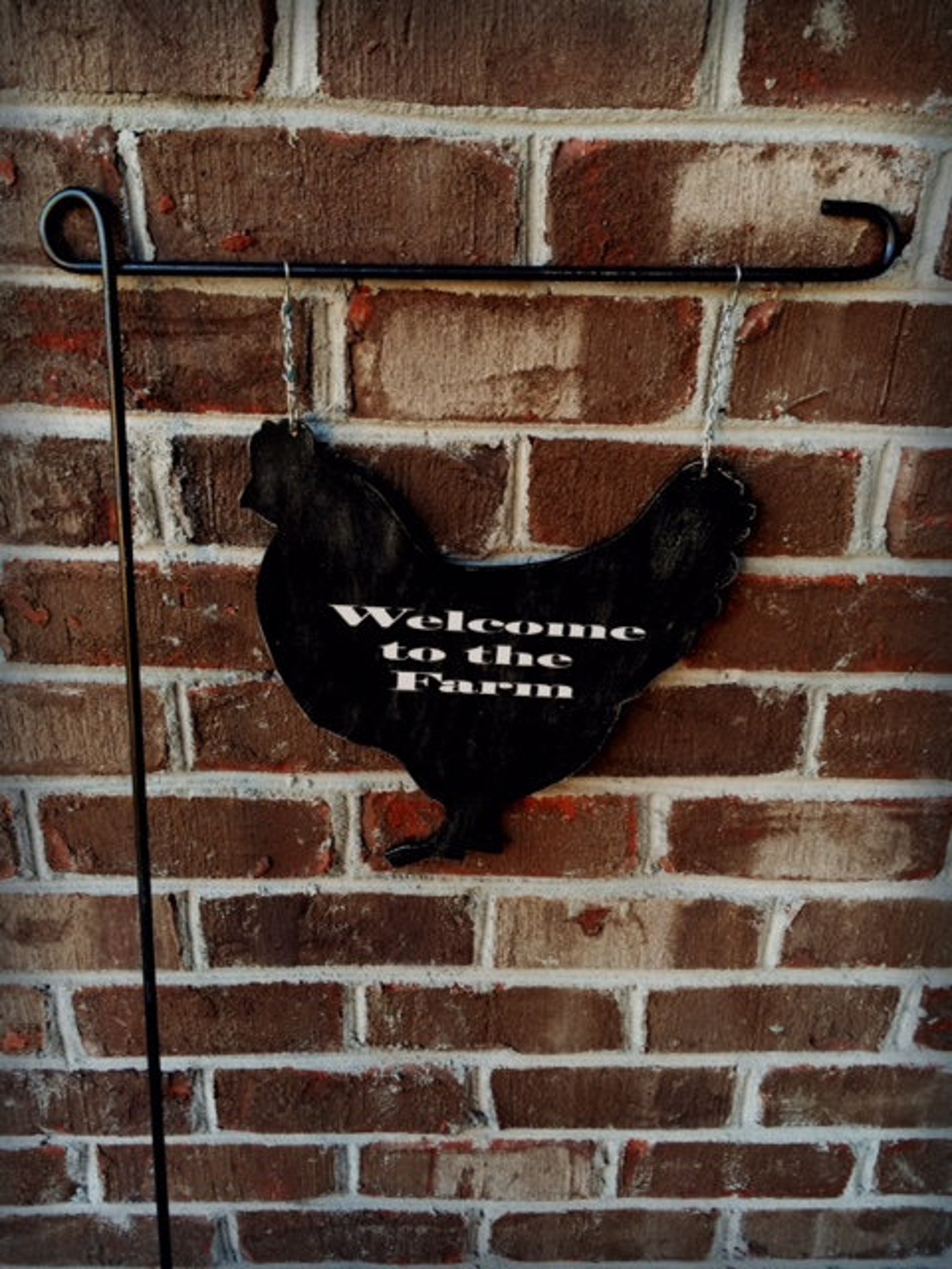 CHICKEN Garden Flag To The Farm Rustic Garden Flag Etsy