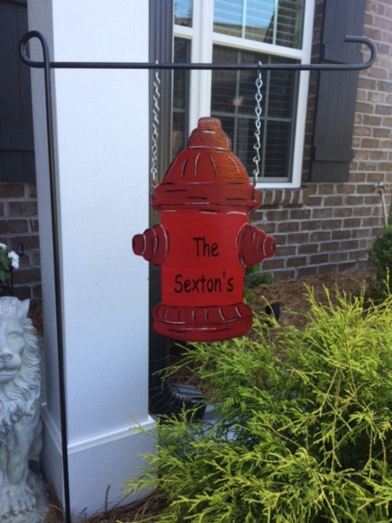Firefighter Garden Flag Garden Flags Fire Hydrant Garden Etsy