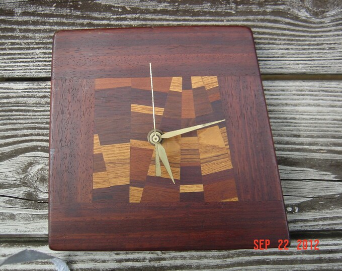Vintage Wood Wall/shelf Clock Rustic Primitive Mancave Mad Etsy