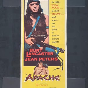 Burt Lancaster in "Apache", originele insert uit 1954