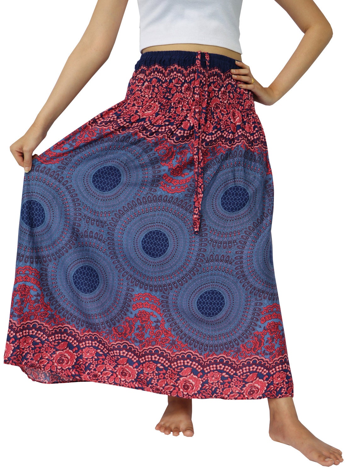 Women's Boho Skirts Maxi Dress Gypsy Dress Skirt Rayon | Etsy