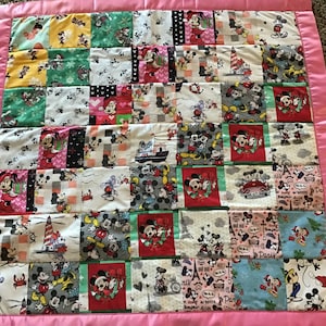 Disney Inspired Minnie and Mickey Quilt