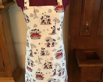Disney Inspired Mickey Minnie Paris Chef Apron
