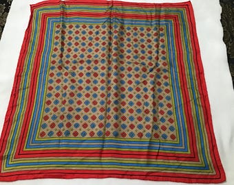 Vintage Glentex Flower Silk Scarf