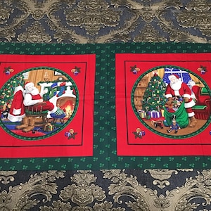Inside Santa Christmas Pillow Fabric Panel