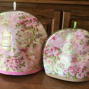 Pink Roses Teacups Tea Cozy, 2 sizes