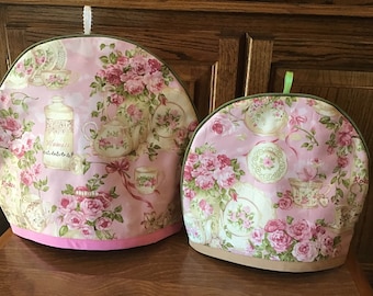 Pink Roses Teacups Tea Cozy, 2 sizes