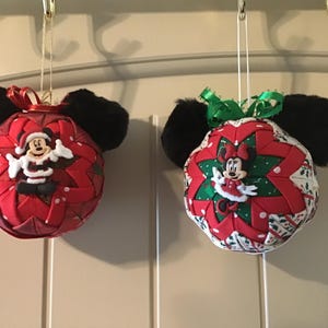 Disney Inspired Mickey and Minnie Figure Ornament
