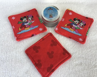 Disney Inspired Mickey and Minnie Ice Skating Candle Mat/Coaster