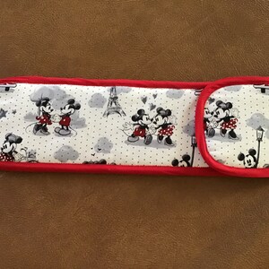 Disney Inspired Mickey Minnie Paris Curling Iron Case