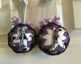 Disney Inspired Jack and Sally Ornaments