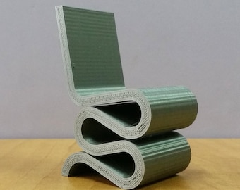 Wiggle Side Chair Miniature Replica : 1/6 Scale Dollhouse Furniture