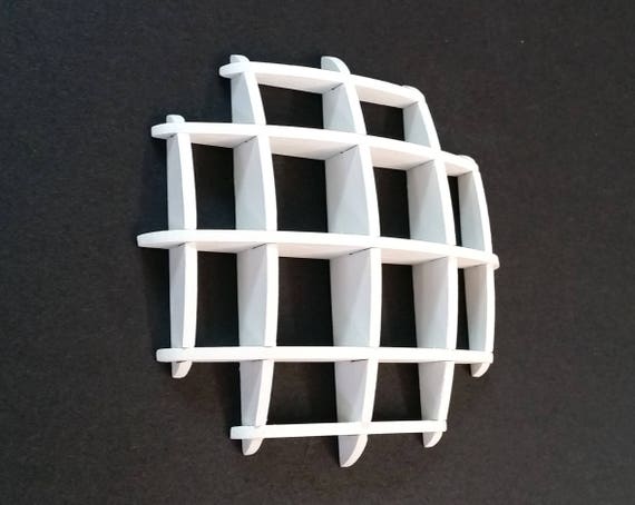 Vaulted Wall Shelves Framework, 1/12 Scale Dollhouse Miniature Furniture