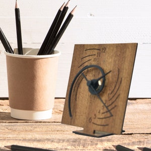 Exceptional Desk Clock,Silent, Model Pi (π),Mathematical Spiral Principle,Advanced,Sophisticated, Innovative Design, Golden Ratio,Man Gift