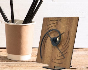 Exceptional Desk Clock,Silent, Model Pi (π),Mathematical Spiral Principle,Advanced,Sophisticated, Innovative Design, Golden Ratio,Man Gift