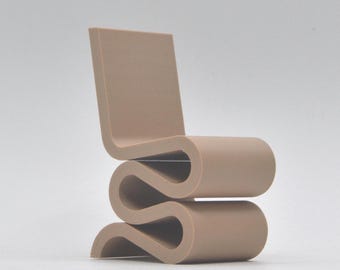 Wiggle Side Chair Miniature Replica.  Dollhouse Furniture. Variety of Scale.