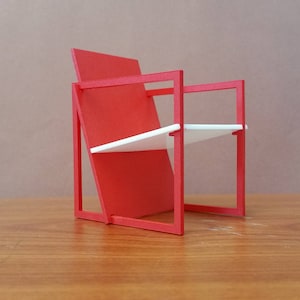 Spektrenstuhl Im Maßstab 1:12,Set,Miniatur Puppenstubenmöbel,Replik,Modernes minimalistisches Design Minimodel Bild 7