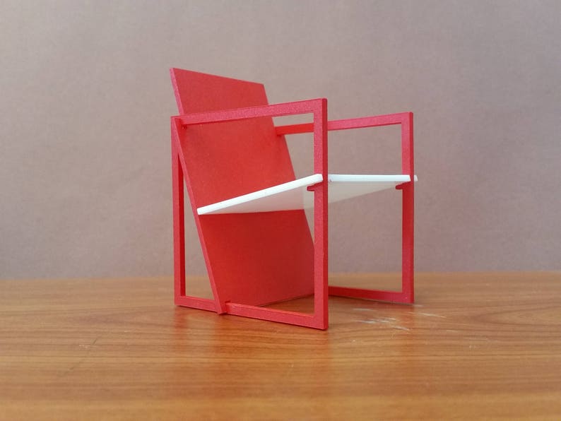 Spectro Chair 1:12 Scale,Kit,Miniature Dollhouse Furniture,Replica,Modern Minimalist Design Minimodel image 7