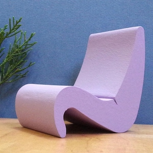 Dollhouse Handmade AMOEBE lounge CHAIR  1/6 Scale , Replica Model,Vintage, Contemporary Miniature Furniture, Modern Style Design